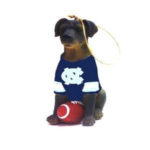 Evergreen Blk Labrador Team Dog Ornament UNC